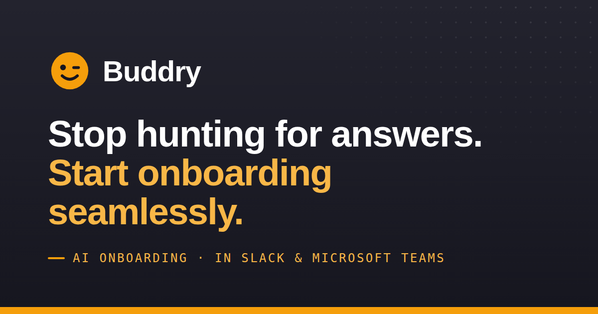 Buddry — AI Onboarding in Slack & Microsoft Teams